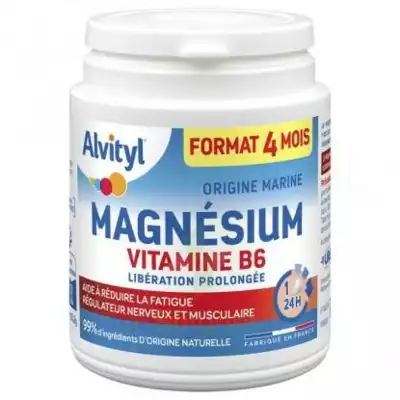 Alvityl Magnésium Vitamine B6 Libération Prolongée Comprimés Lp Pot/120 à LA VALETTE DU VAR